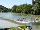 Schwelle des Adour bei Aire sur l'Adour